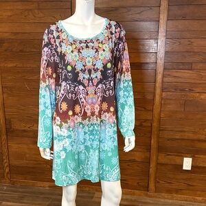 Bohemian Floral Long Sleeve Dress